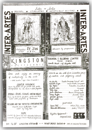 Inter-Artes
at Kingston Polytechnic
Poster designed by Ho Wai-On Inter-Artes
at Kingston Polytechnic
Poster designed by Ho Wai-On